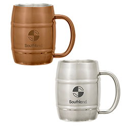 14 OZ. STAINLESS STEEL BARREL MUG